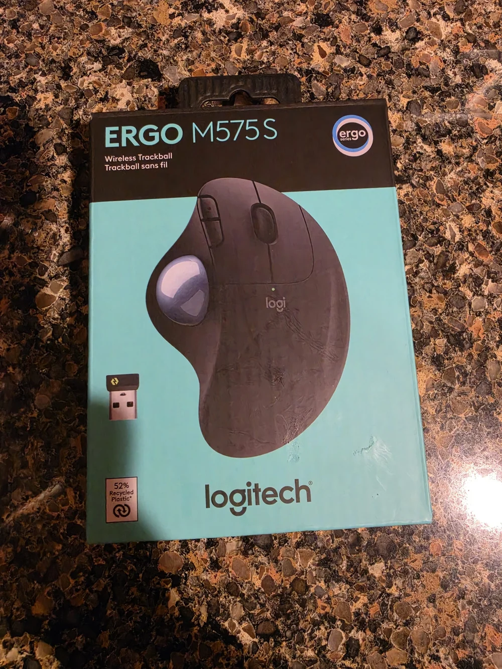 Logitech ERGO M575S Wireless Trackball Mouse - Black